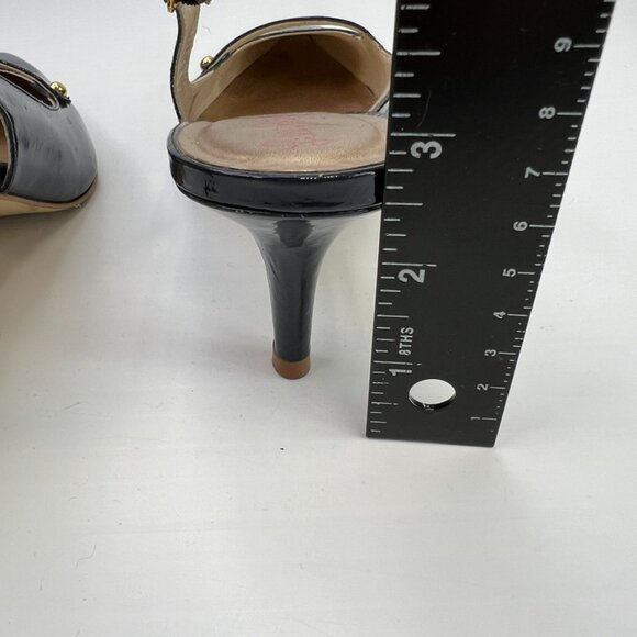 Lilly Pulitzer Kitten Heel Women 8.5 Sling Back Strap Brazil Work Party Core Go - Picture 12 of 12